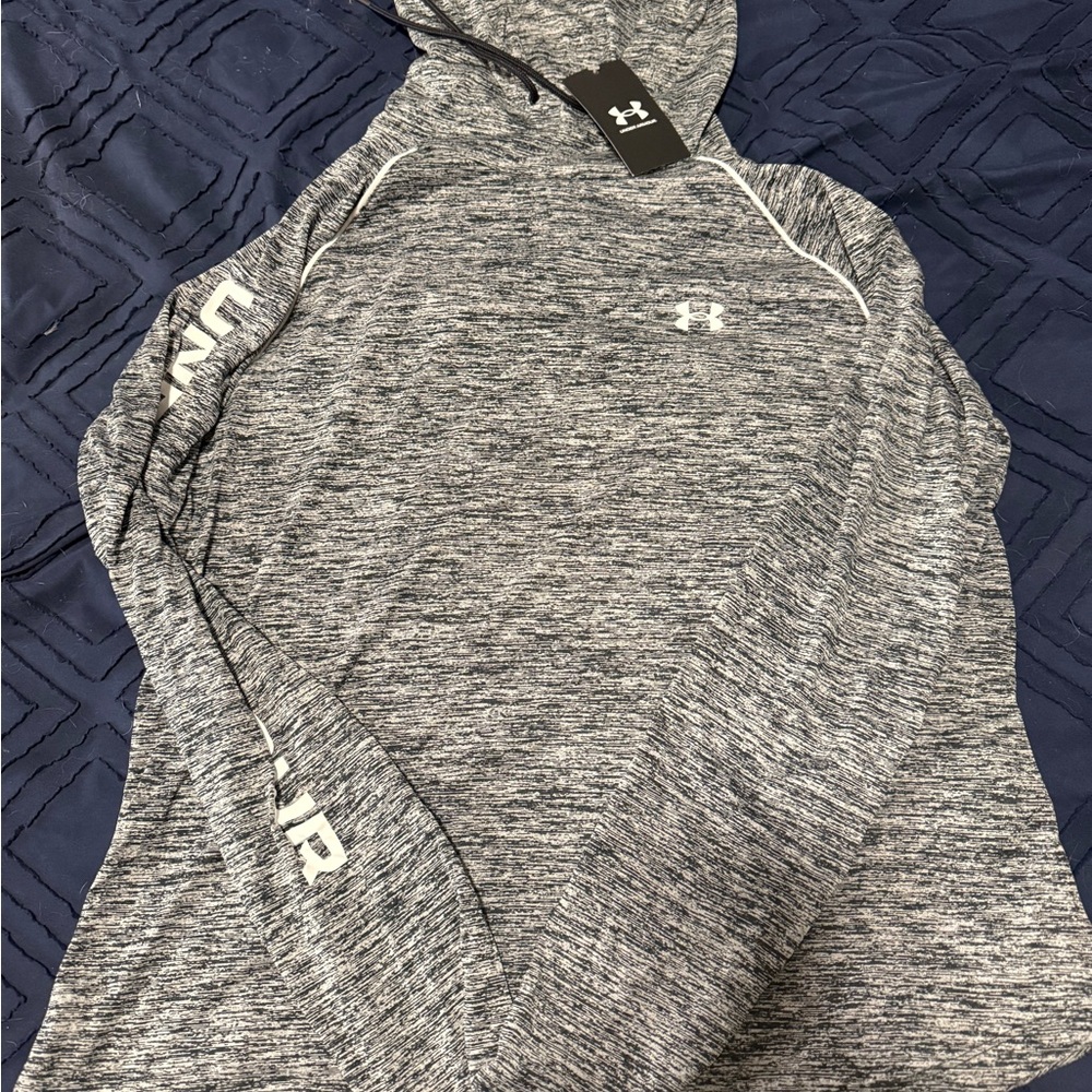 Under Armour Gray and White Top with Hood